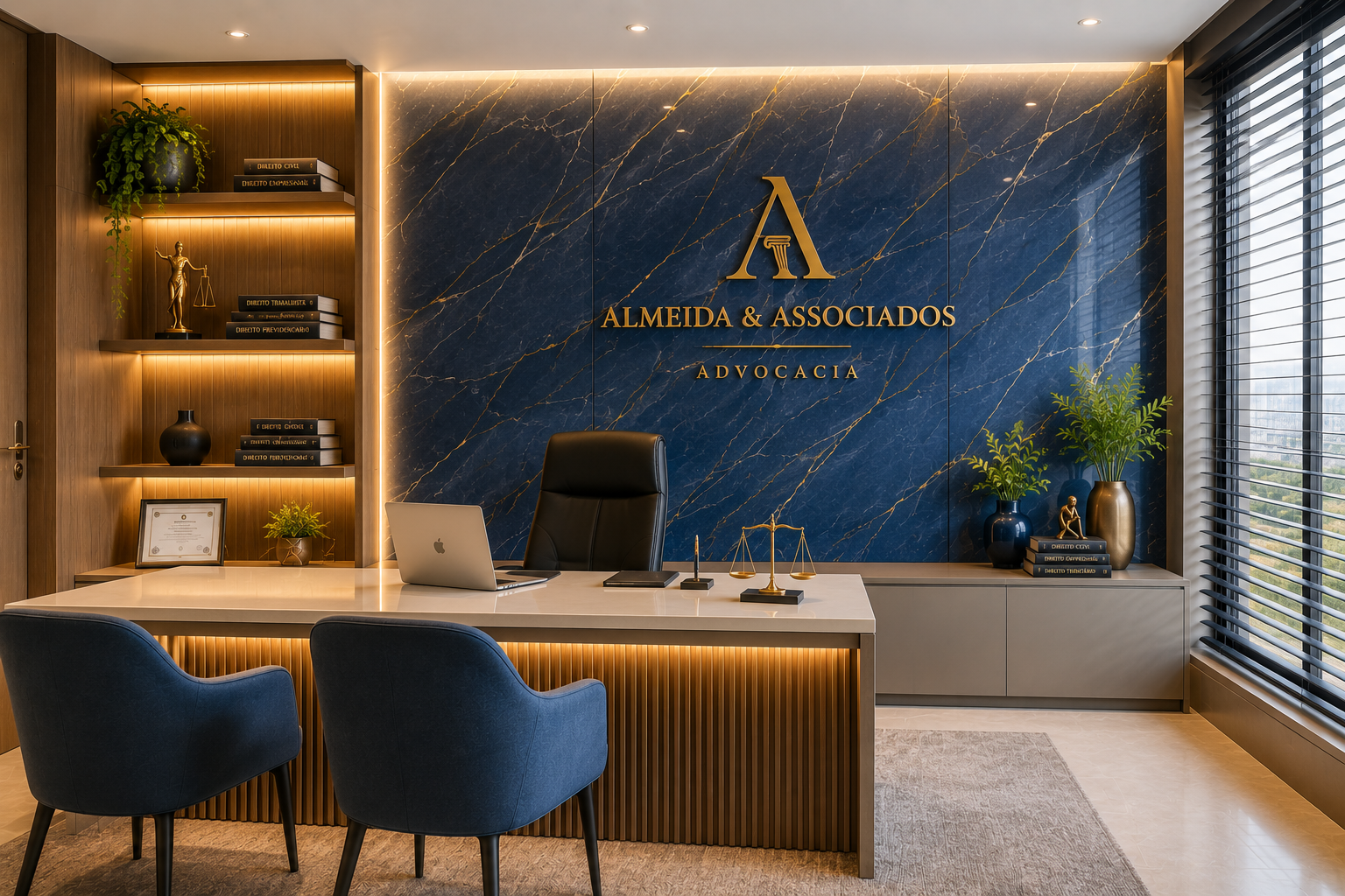 Ambiente comercial com placas flexíveis